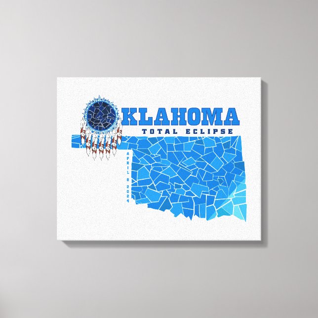 Oklahoma Total Eclipse Canvas Print (Front)