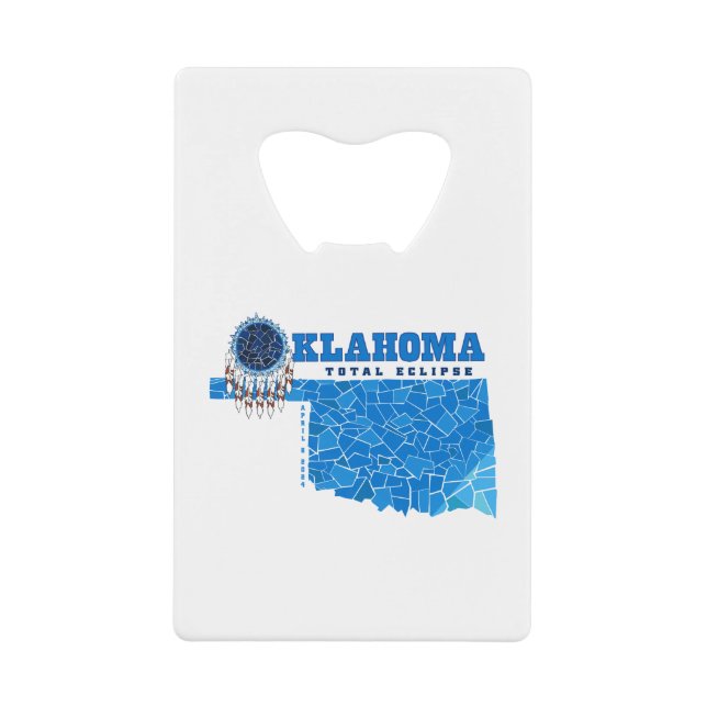Oklahoma Total Eclipse Credit Card Bottle Opener (Front)