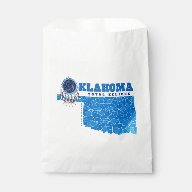Oklahoma Total Eclipse Favor Bag (Front)
