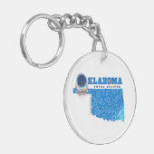Oklahoma Total Eclipse Round Keychain (Front Left)
