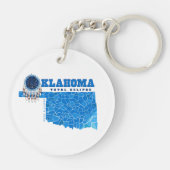Oklahoma Total Eclipse Round Keychain (Back)