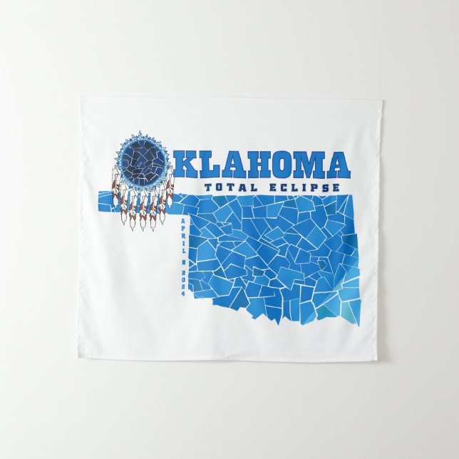 Oklahoma Total Eclipse Tapestry (Front (Horizontal))