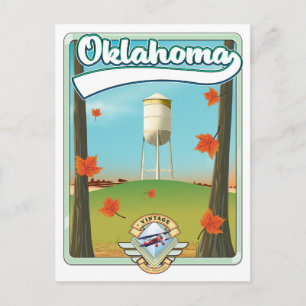 Oklahoma Travel poster Holiday Postcard
