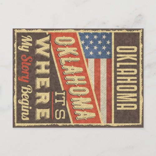 Oklahoma USA Flag Postcard