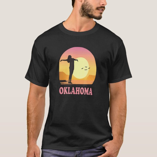 Oklahoma Vacation Beach Morning Sun Water Peace Ha T-Shirt (Front)