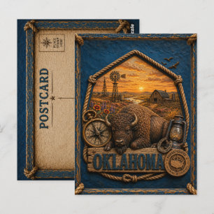 Oklahoma Vintage Travel Postcard