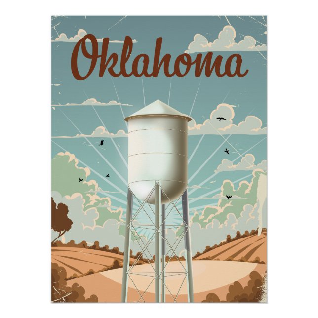 Oklahoma Water Tower Poster (Front)