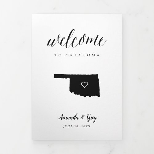 Oklahoma Wedding Welcome Letter  Itinerary Tri_Fold Program