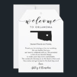 Oklahoma Wedding Welcome Tag, Letter, Itinerary<br><div class="desc">This modern and elegant card / gift tag is the perfect addition to your hotel welcome bags. Enter the main events and a customized note to help your guests navigate the weekend. The extra large size allows you to enter all the information you need, then just tie to the handles...</div>