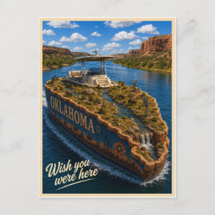 Oklahoma Wish You Were Here State Series Postcard