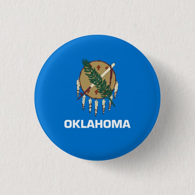 Oklahoman Flag, Flag of Oklahoma Button (Front)