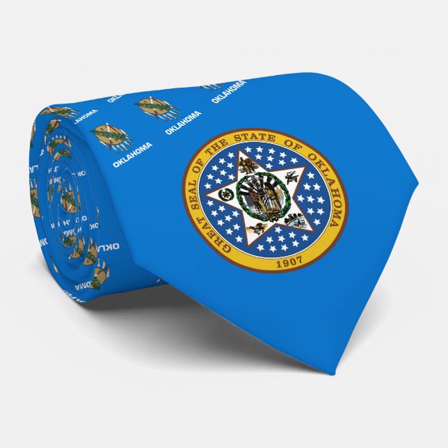 Oklahoman Flag & Seal, Flag of Oklahoma Neck Tie (Rolled)