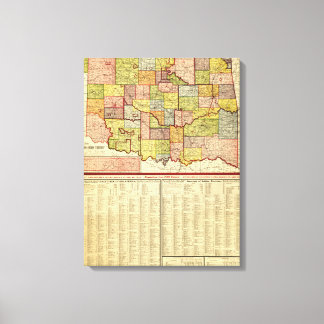OklahomaPanoramic MapOklahoma Canvas Print