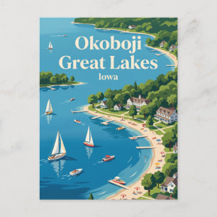 Okoboji Iowa Great Lakes Postcard