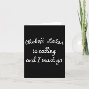 Okoboji Lakes Iowa Funny Fishing Camping Summer Gi Card
