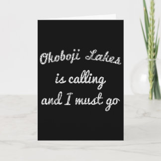 Okoboji Lakes Iowa Funny Fishing Camping Summer Gi Card