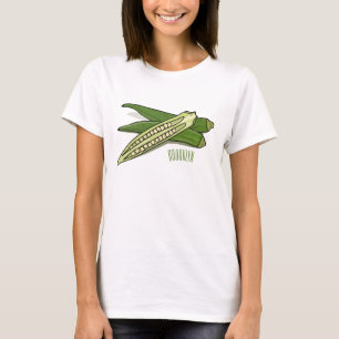 Okra cartoon illustration T-Shirt