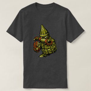 Okra Street Defender — Vintage Retro Defense Fight T-Shirt