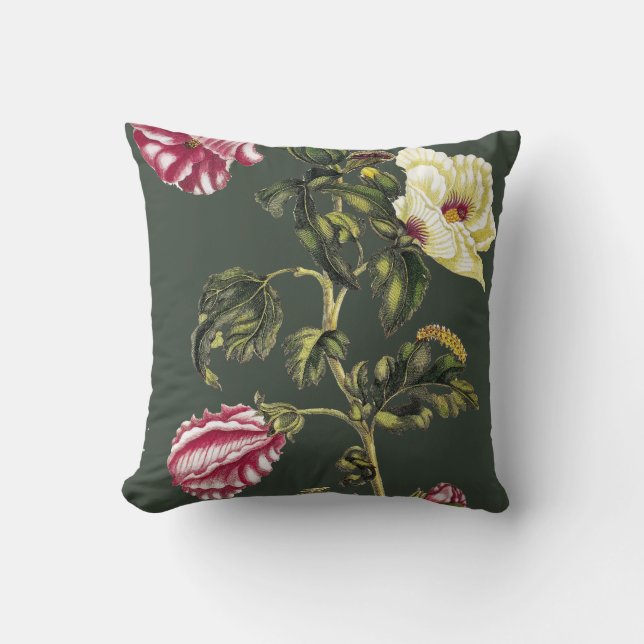 Okra Throw Pillow (Front)