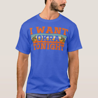 Okra Vegetable Marshmallow Vegan Vegetarian Vegeta T-Shirt