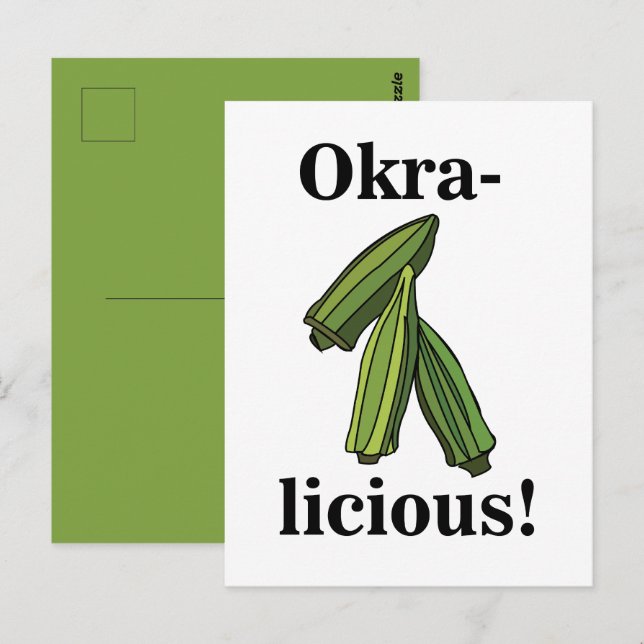 Okra Vegetable Vegetarian Food Postcard (Front/Back)