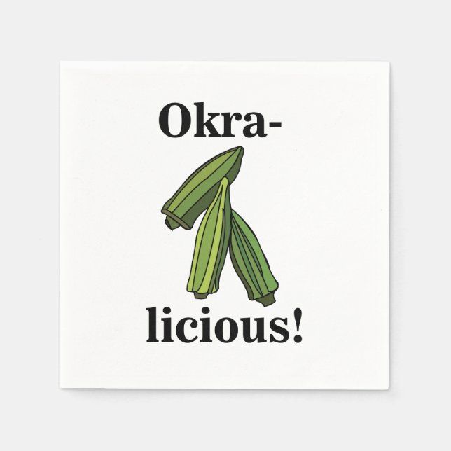 Okra Vegetable Veggies Party Napkins (Front)