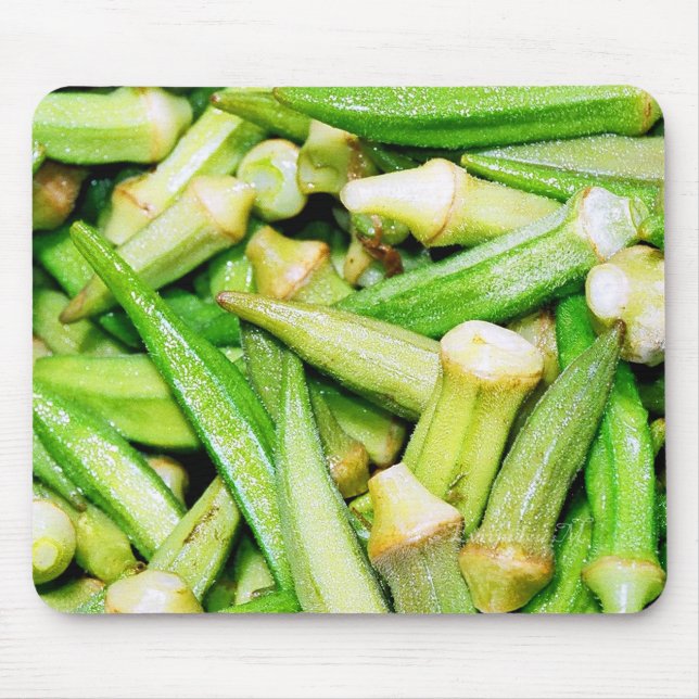 okras green vegetables mousepad (Front)