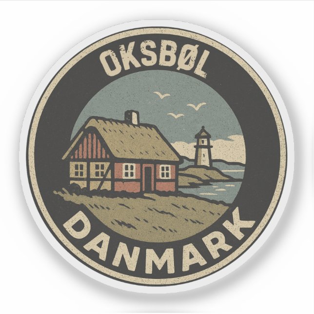 Oksbøl, Denmark Danmark  Sticker (Front)