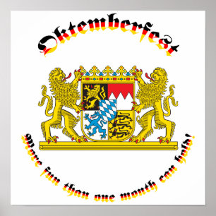 Oktemberfest with Bavarian Greater Arms Poster