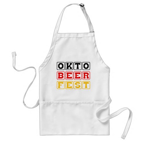 Oktobeerfest Oktoberfest German Beer Festival Adult Apron