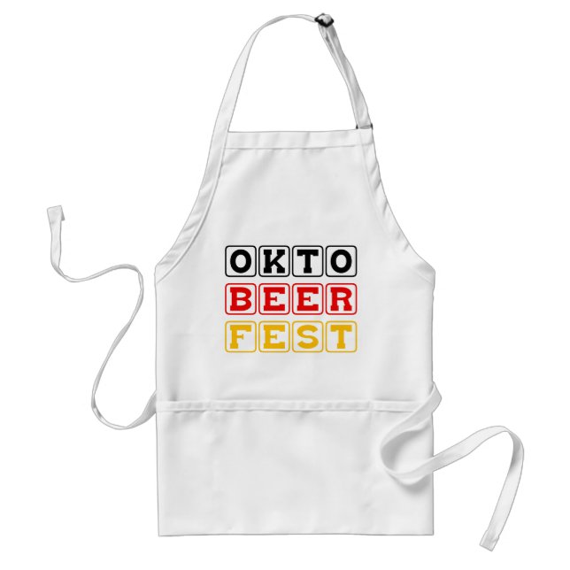 Oktobeerfest: Oktoberfest German Beer Festival Adult Apron (Front)