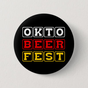 Oktobeerfest: Oktoberfest German Beer Festival Pinback Button