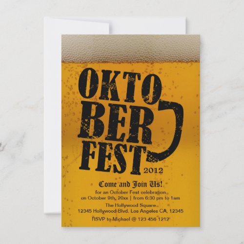 Oktober Fest 2012  _ Beer themed invitations