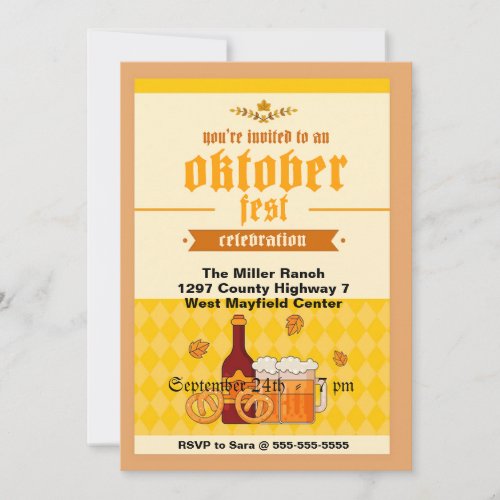 Oktober Fest Celebration Party Invitation