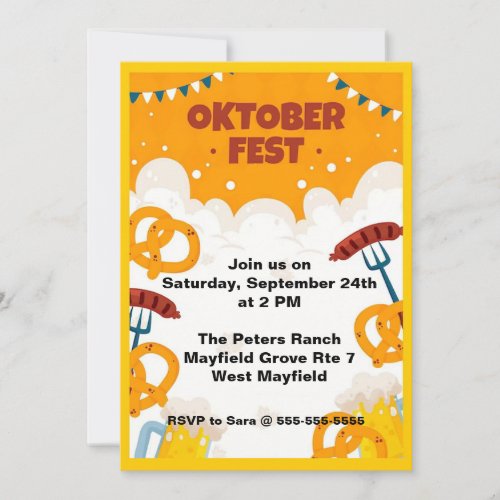 Oktober Fest Party Invitation