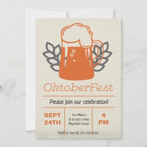 Oktober Fest Party Invitation