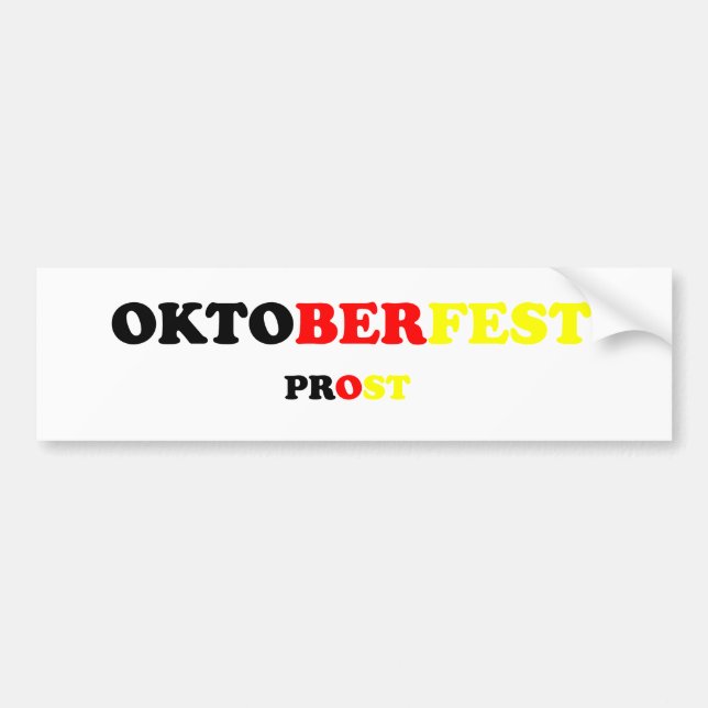 Oktober Fest Prost Bumper Sticker (Front)