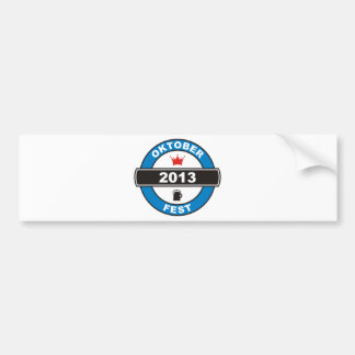 Oktoberfest 2013 bumper sticker