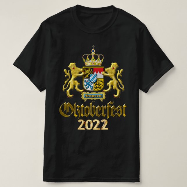 Oktoberfest 2022 Bavaria Crest T-shirt (Design Front)