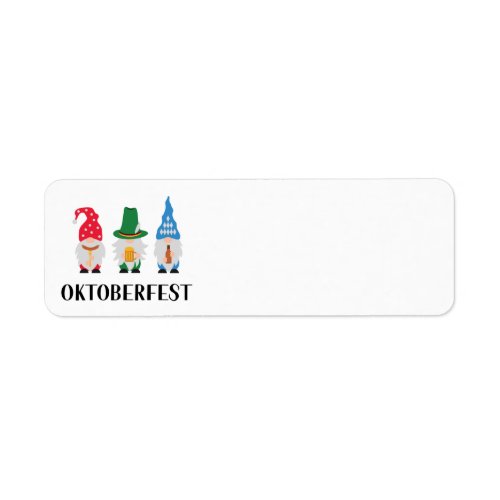 Oktoberfest 3 Gnomes Address Labels