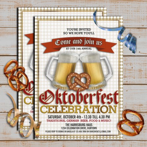 Oktoberfest Annual Celebration Party Invitations