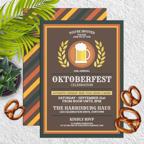 Oktoberfest Annual Celebration Party Invitations