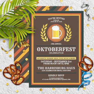 Oktoberfest Annual Celebration Party Invitations