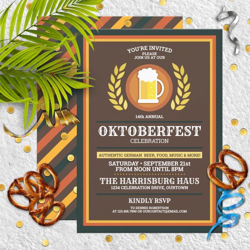 Oktoberfest Annual Celebration Party Invitations