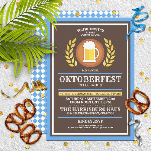 Oktoberfest Annual Celebration Party Invitations