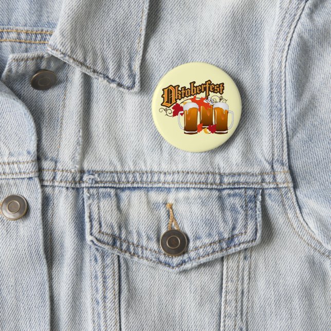 Oktoberfest Autumn Beer Button (In Situ)