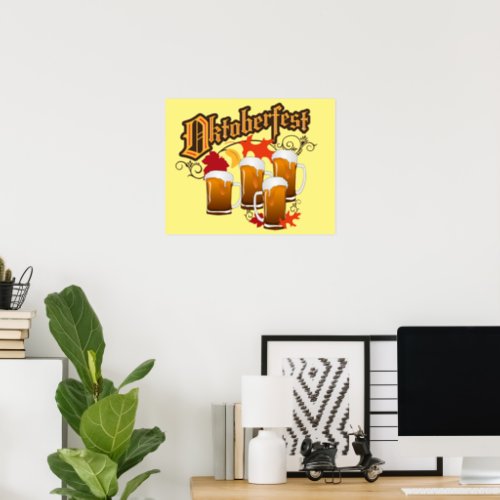 Oktoberfest Autumn Beer Poster