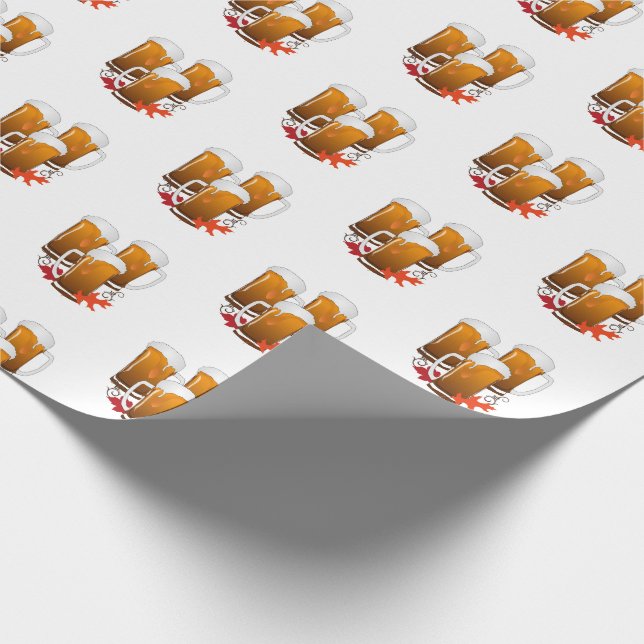 Oktoberfest Autumn Beer Wrapping Paper (Corner)