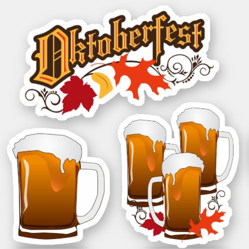 Oktoberfest Autumn Beers Sticker
