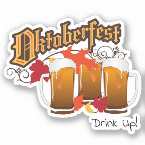 Oktoberfest Autumn Beers Sticker